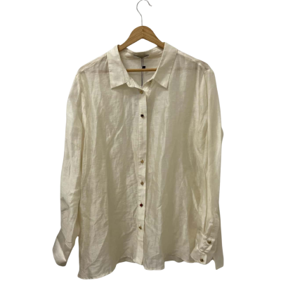 Sheike Womens  Size 16 Long Sleeve Shirt Vanilla
