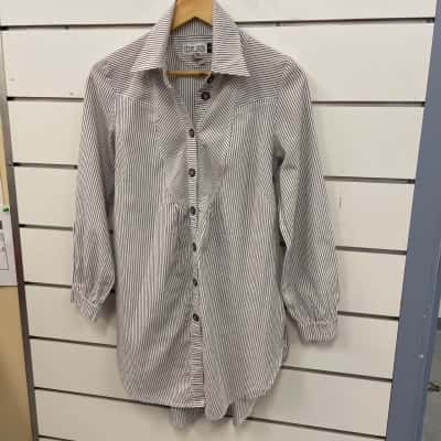 The Ark Clothing Co. Womens  Size S Long Sleeve Shirt Black  / White 