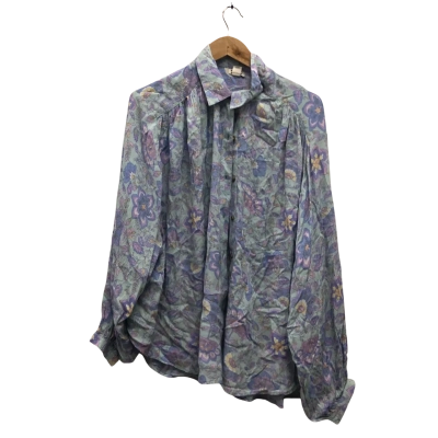 Billabong Womens  Size L Button Up Top Blue BNWT$109