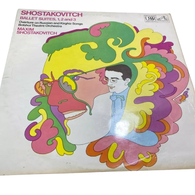 vintage vinyl record featuring Dmitri Shostakovich's Ballet Suites Nos. 1, 2 & 3. 