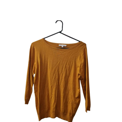 Veronika Maine Women's Size L 3/4 Sleeve Top in Mustard 