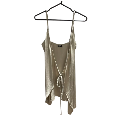 Zachary Womens  Size M Wraparound Shoestring Strap Beige dress NWOT