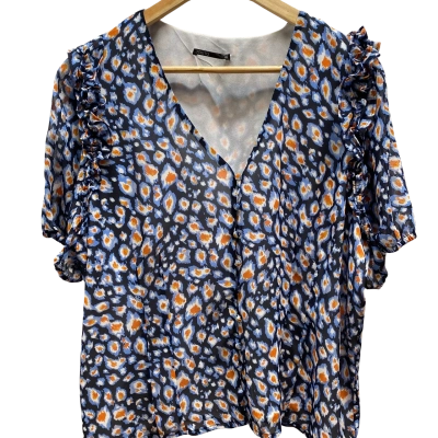 Tokito Womens  Size 16  Blue & Orange Top