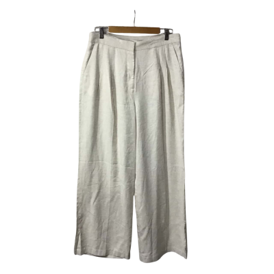 Nude Lucy Womens Size XL Cream Wide Leg Pants 