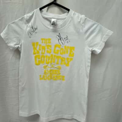 AS Colour The Kids Gone Country Signed Size 6 T-shirt White 