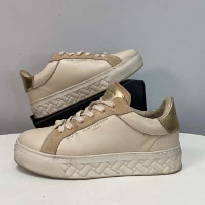 Kurt Geiger Womens  Size 38 / 7 - 7.5 Sneakers / Trainers Beige / Gold 