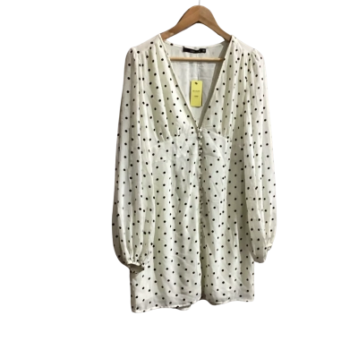 Sportsgirl Womens  Size 10 Black  / Polka Dot / White Dress