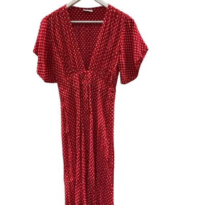 Rue Stiic Womens Size S Short Sleeve Dress Pattern / Red 