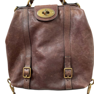 Fossil Unisex Emilia Backpack Brown, Missing Key Charm