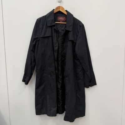 Driza-Bone Black Trench Coat - Size 16 