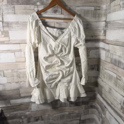 Seven Wonders Womens  Size 10 Long Sleeve Dress Off White 