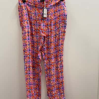 Sportscraft Womens  Size 12 Straight Leg Pants Multicoloured 