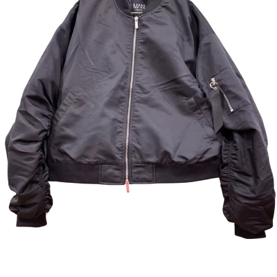 Boohoo Mens  Size S Front Zipper Black  