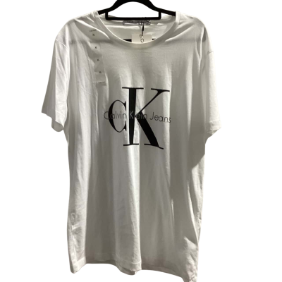 BNWT Calvin Klein Jeans Mens  Size XL Short Sleeve T-shirt White RRP$59.95