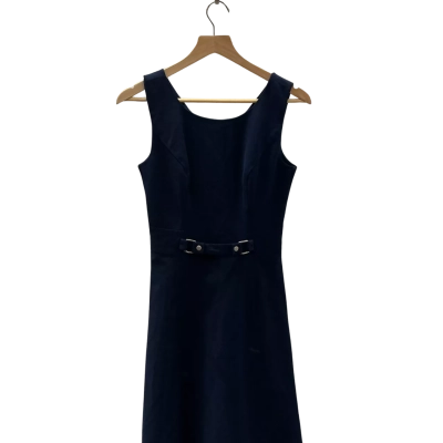 Review Womens Size 8 Sleeveless Navy Dress