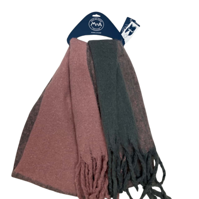  Gorgeous soft winter scarf/shawl- Size One Size Grey / Pink  