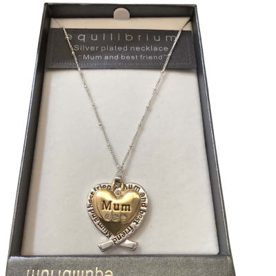 Equilibrium Womens Necklace Silver Plated