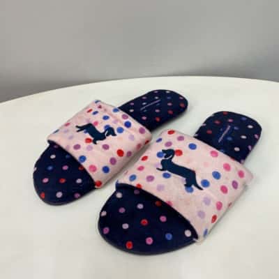 Peter Alexander Womens  Size M Slippers Blue / Pink  