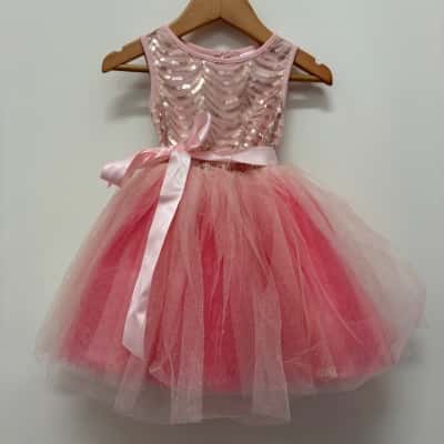 Origami Size 1 Pink Sequin Girls Tutu Dress