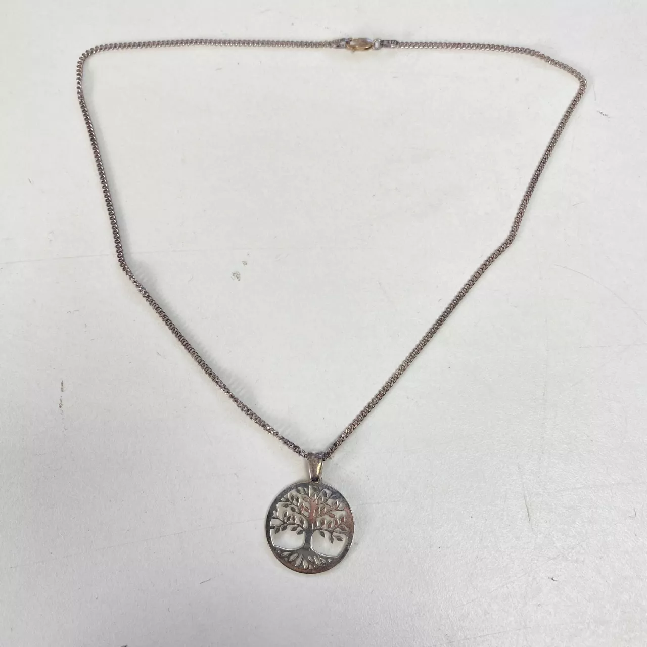 925 Italy Sterling Silver Tree Of Life Necklace