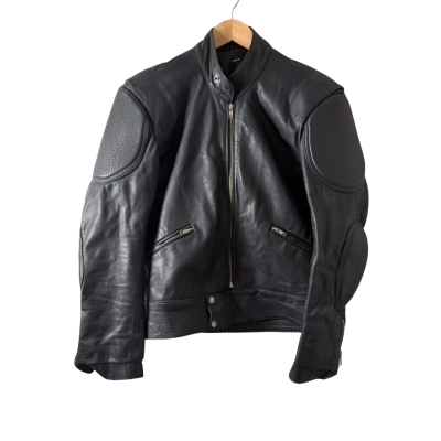  Mens  Size L Leather Jacket Black  
