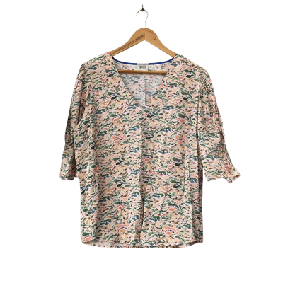 Scotch & Soda Womens  Size XL 14-16 3/4 Sleeve Top Multicoloured 