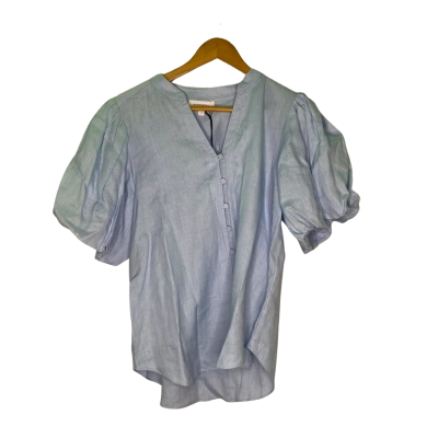 Witchery Womens  Size 12 Short Sleeve Top Blue 