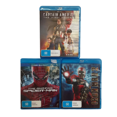 Marvel Superhero Blu Ray 3 DVD Set