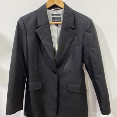 Country Road Linen YD Blazer  Womens  Size 6 Black RRP $399.00