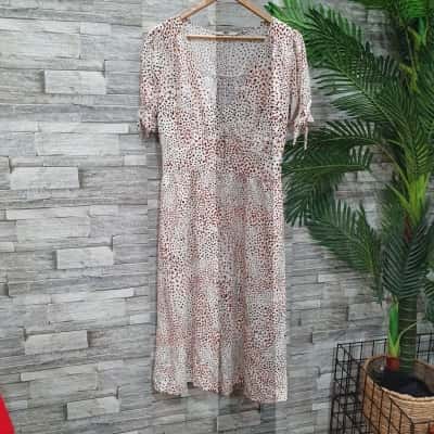 Piping Hot Womens  Size 10 Midi Dress Animal print / Black  / Cream / Other / White 