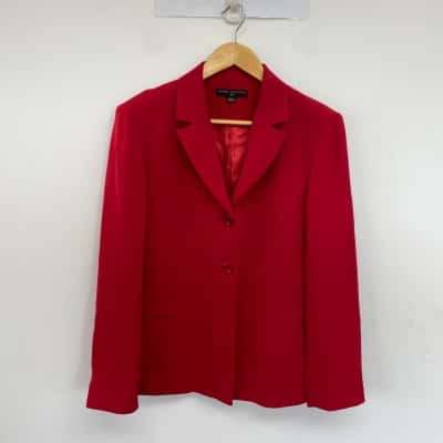 Perri Cutten Red Blazer Jacket  Size 10 