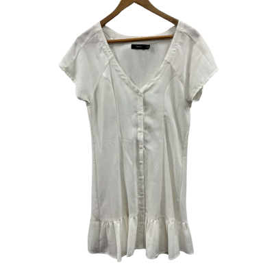 Nunui Womens Size 8 Shirt Dress White