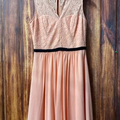 Review  Size 12 Peach dress new 