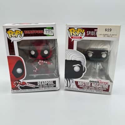 Funko Pop Marvel Deadpool 400 & Spiderman Mister Negative 398 Bundle