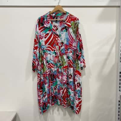 Taking Shape Womens  Size 24 Floral Dress Multicoloured 