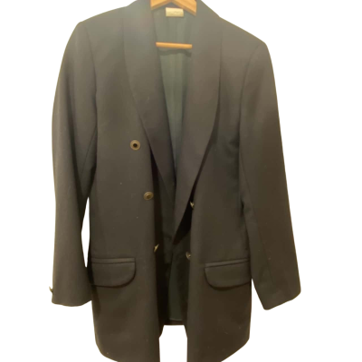  Unisex  Size 12 Blazer Black  / Gold 