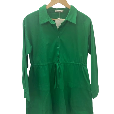 Delilah  Womens  Size 8 Long Sleeve Dress Green 