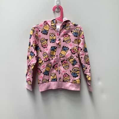 Target Despicable me Kids Size 6 Jumper Pink with minions print 