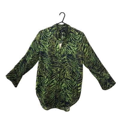 * Brand New* Motto Green Animal Print Blogger Shirt Size 12 