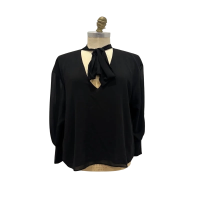 NEW Carla Zampatti Womens  Size 16 Long Sleeve Top Black  