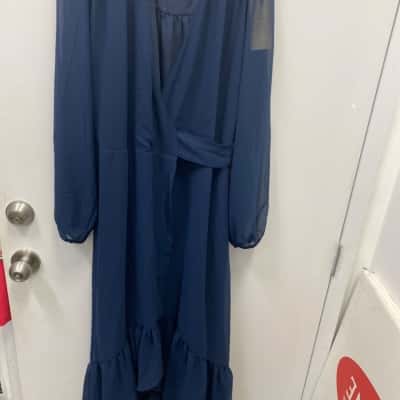 City Chic Womens  Size 14 Casual Dress Navy Blue 