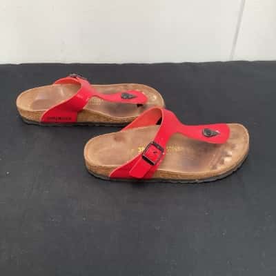 Birkenstock Womens  Size 38 Red 