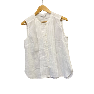 Anna Thomas Womens  Size 10 Bimini Sleeveless Top White RRP $465