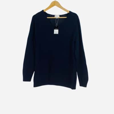 Grace Hill - Navy Blue Knit Top (Size S)