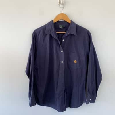 Ralph Lauren Navy Blue Long Sleeve Shirt  Size 16