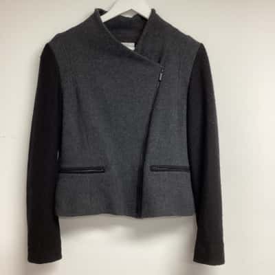 Veronica Maine Jacket Size 12 Grey 