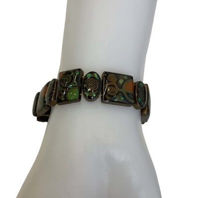 COSTUME - Womens Patterned Faux Shell Like Stretch Bracelet # 43