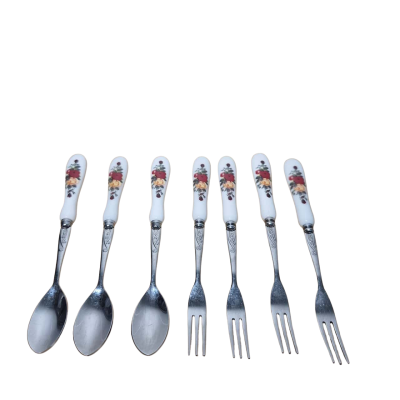 Desert Spoons and Fork - set of 7 