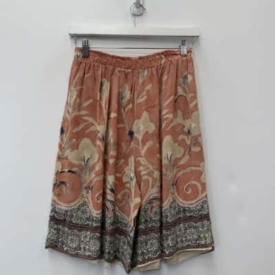 Unbranded 100% Cupro Floral Long Line Shorts - Size S 