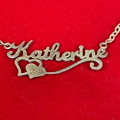  925 Marked Womens Bracelet w/ Katherine Plate 